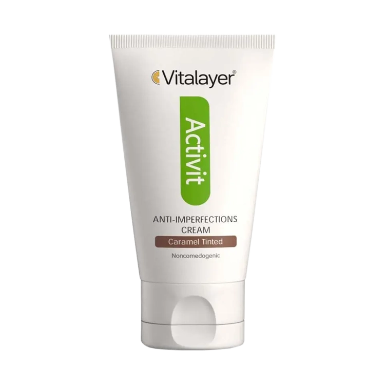 کرم ضد جوش رنگی کارامل اکتی ویت ویتالیر حجم 40 میلی لیتر