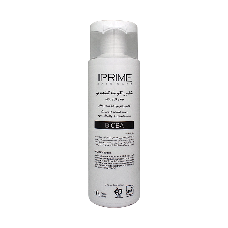 خرید شامپو تقویت کننده و ضد ریزش مو پرایم مدل +A حجم 250 میلی لیتر