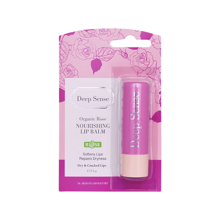 بالم لب نرم کننده رنگی صورتی گلاب دیپ سنس وزن 3.5 گرم