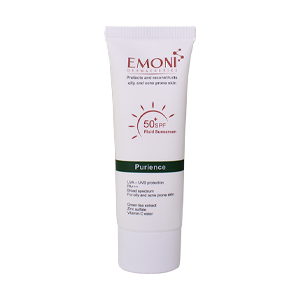 فلوئید ضد آفتاب بی رنگ پوست های چرب و مستعد آکنه امونی SPF50 حجم 50 میلی لیتر