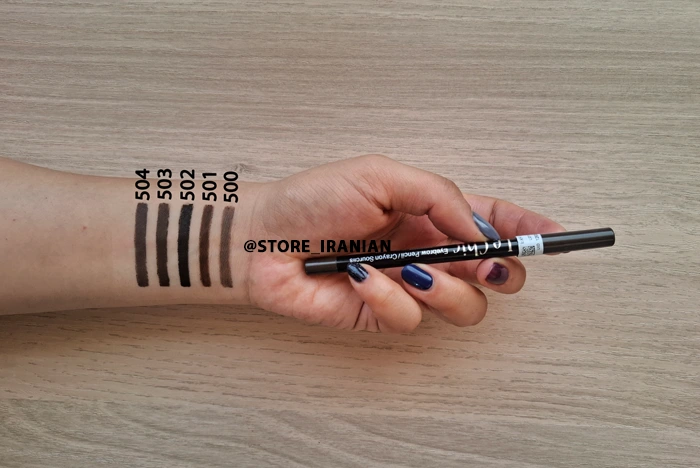 تست رنگ مداد ابرو بادوام لچیک