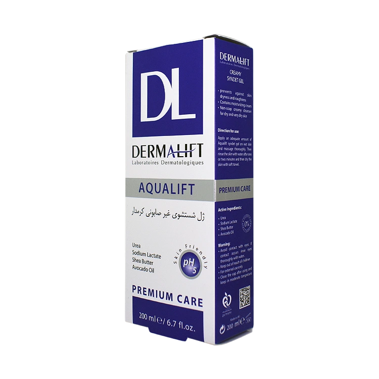 قیمت ژل شستشوی صورت کرمی آکوالیفت درمالیفت حجم 200 میلی لیتر