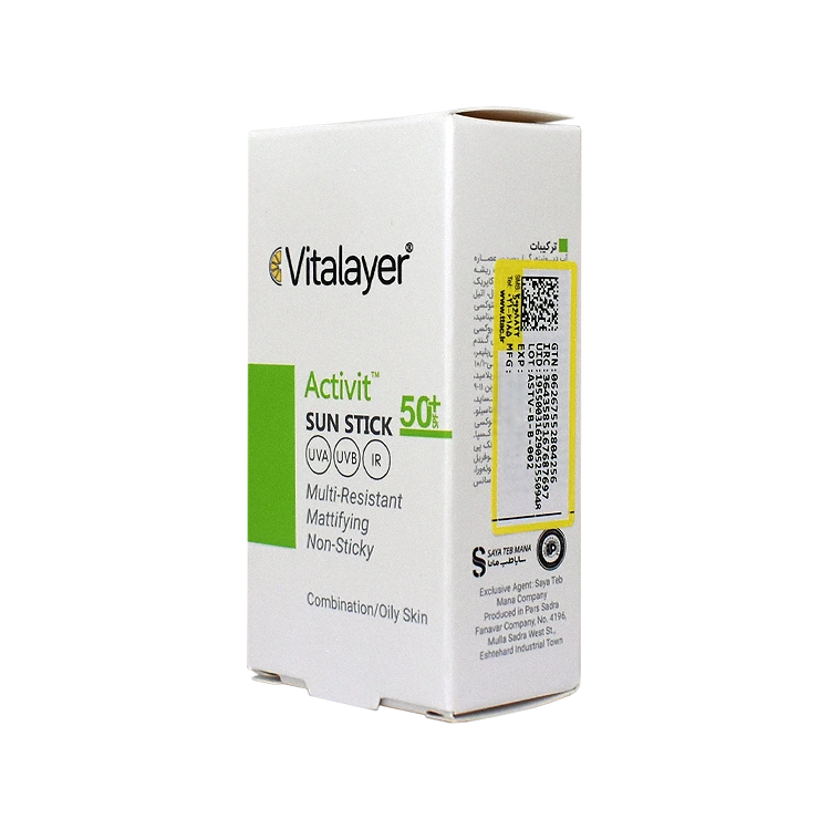 خرید ضد آفتاب استیکی بی رنگ پوست های مختلط و چرب اکتی ویت ویتالیر وزن 15 گرم