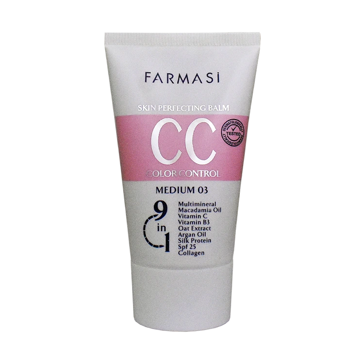 سی سی کرم 9 کاره رنگ متوسط فارماسی شماره 03 حجم 50 میلی لیتر