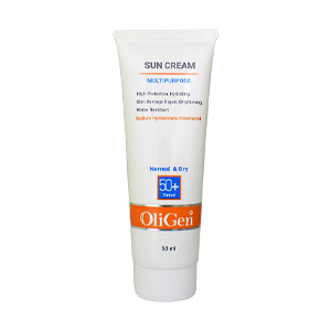 کرم ضد آفتاب رنگی روشن پوست های خشک و معمولی الی ژن SPF50 حجم 50 میلی لیتر