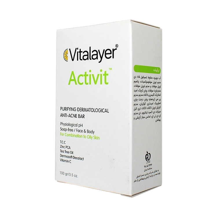 پن شستشوی صورت پوست های چرب و جوش دار اکتی ویت ویتالیر وزن 100 گرم