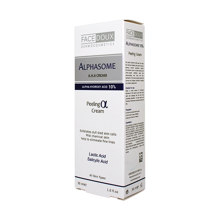 قیمت کرم لایه بردار AHA 10 درصد آلفازوم فیس دوکس حجم 30 میلی لیتر
