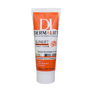 کرم ضد آفتاب بژ طبیعی پوست چرب سانلیفت درمالیفت SPF50 حجم 40 میلی لیتر