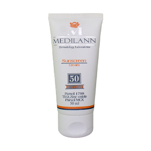 کرم ضد آفتاب بژ روشن پوست های خشک و معمولی مدیلن SPF50 حجم 50 میلی لیتر