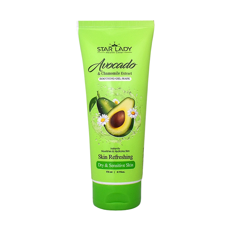 ژل ماسک التیام بخش روغن آووکادو و عصاره بابونه استار لیدی حجم 175 میلی لیتر