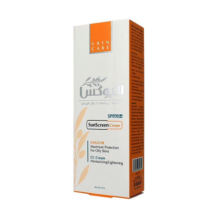 قیمت کرم ضد آفتاب سی سی بی رنگ پوست چرب الیوکس SPF60 حجم 50 میلی لیتر