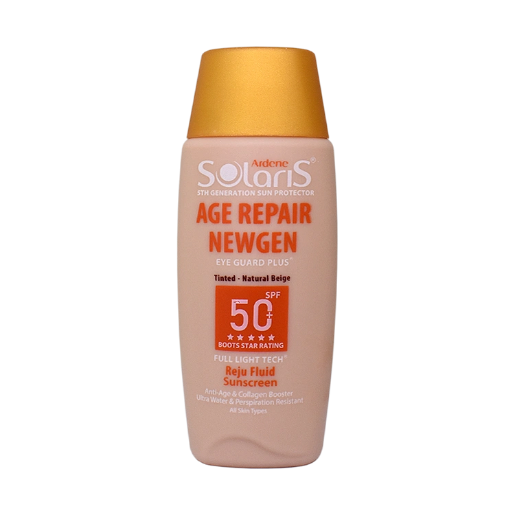 فلویید ضد آفتاب ضد چروک بژ طبیعی ایج ریپیر نیوژن آردن سولاریس SPF50 حجم 75 میلی لیتر