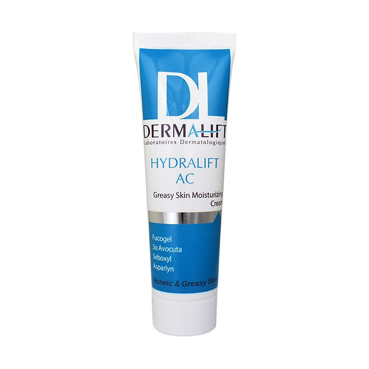 کرم مرطوب کننده بی رنگ پوست چرب هیدرالیفت AC درمالیفت حجم 50 میلی لیتر
