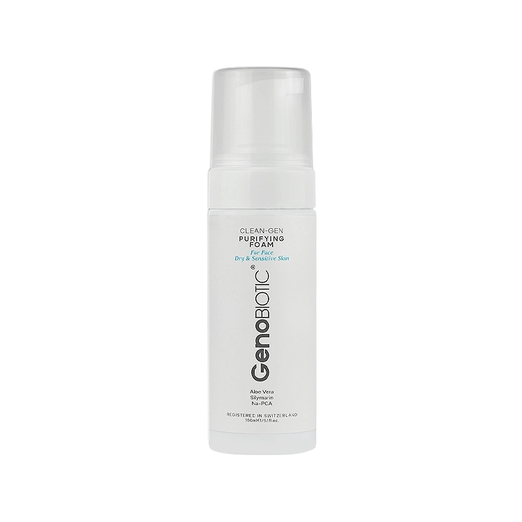 فوم شستشوی صورت پوست های خشک و حساس ژنوبایوتیک حجم 150 میلی لیتر