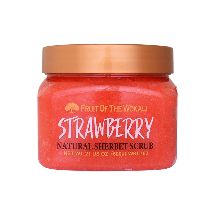 ژل اسکراب شکری بدن توت فرنگی وکالی وزن 600 گرم