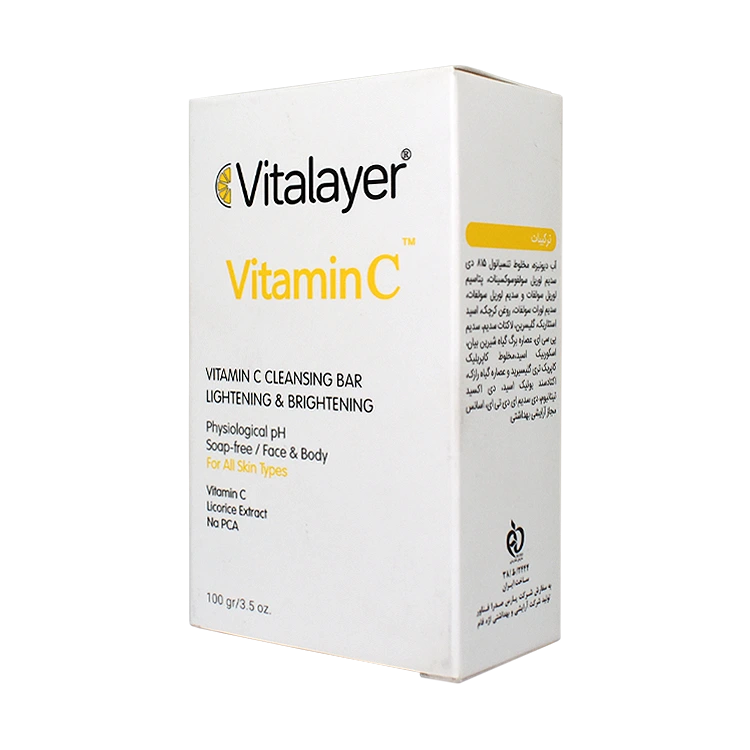 پن شستشوی صورت ویتامین سی ویتالیر وزن 100 گرم