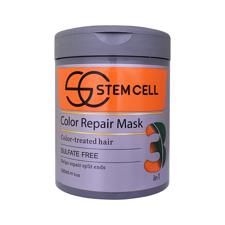 ماسک مو سه کاره فاقد سولفات موهای رنگ و هایلایت شده استم سل حجم 500 میلی لیتر