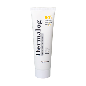 کرم ضد آفتاب ضد لک بی رنگ درمالوگ SPF50 حجم 50 میلی لیتر