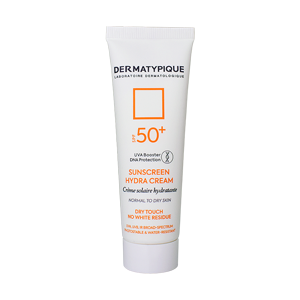 کرم ضد آفتاب بی رنگ پوست های خشک و معمولی درماتیپیک SPF50 حجم 50 میلی لیتر