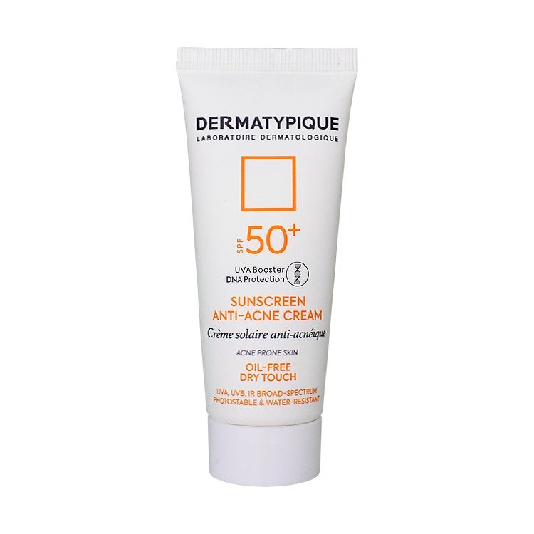 کرم ضد آفتاب بی رنگ پوست های چرب و جوشدار درماتیپیک SPF50 حجم 40 میلی لیتر
