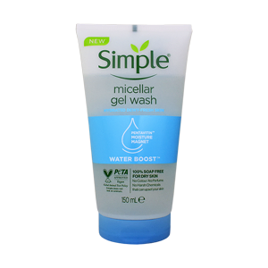 ژل میسلار شستشوی پوست خشک و حساس سیمپل مدل Water Boost حجم 150 میلی لیتر