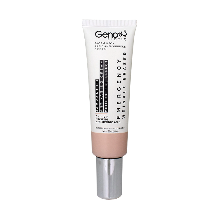 کرم ضد چروک فوری صورت و گردن ژنوبایوتیک حجم 30 میلی لیتر