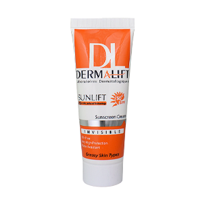 کرم ضد آفتاب بی رنگ پوست چرب سانلیفت درمالیفت SPF50 حجم 40 میلی لیتر