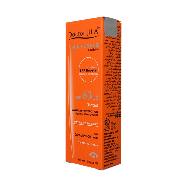 قیمت کرم ضد آفتاب رنگی طبیعی انواع پوست دکتر ژیلا SPF63 حجم 50 میلی لیتر
