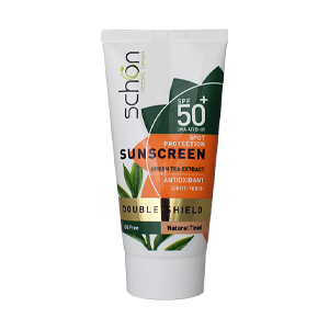 کرم ضد آفتاب رنگی طبیعی پوست های مختلط و چرب دابل شیلد شون SPF50 حجم 50 میلی لیتر
