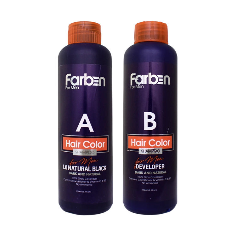 خرید شامپو رنگ مو آقایان مشکی طبیعی فاربن شماره 1