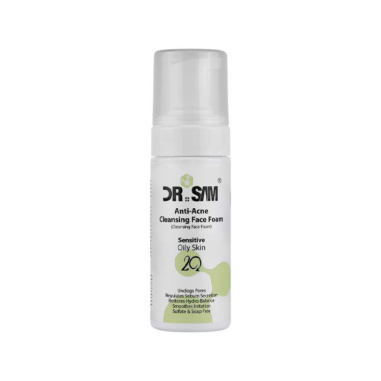 فوم شستشوی صورت پوست های چرب و مستعد آکنه  دکتر سام حجم 150 میلی لیتر