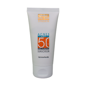 ژل کرم ضد آفتاب بی رنگ پوست های چرب و جوش دار اکنس ساین اسکین SPF50 حجم 50 میلی لیتر