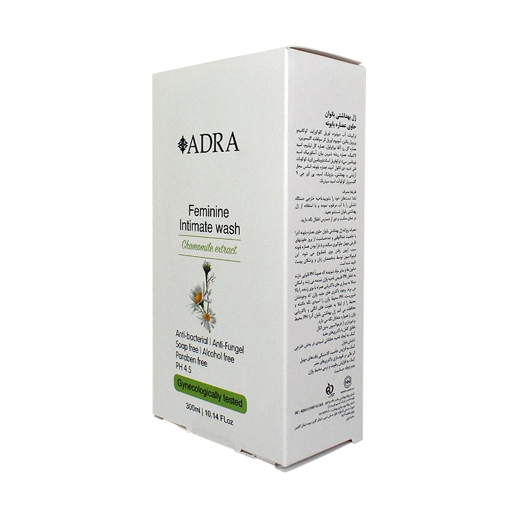 قیمت ژل بهداشتی بانوان عصاره بابونه آدرا حجم 300 میلی لیتر